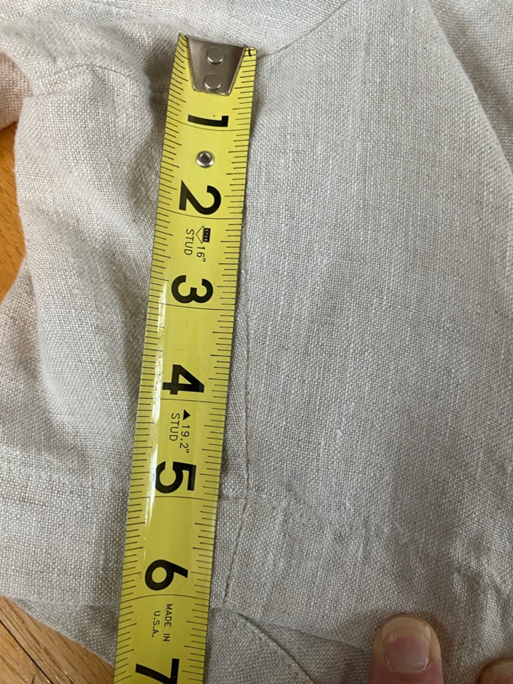 Talbots Cream 100% Linen Elastic Waist Shorts - Picture 8 of 8